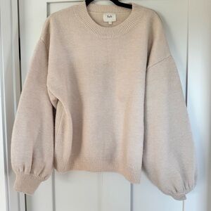 Roolee Soft Beige Crew Neck Sweater